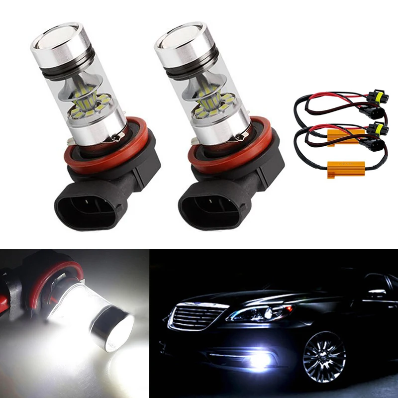 2x Super White H8 H11 CREE Chip LED Fog Light Driving Bulbs No Error for Mercedes Benz W211 W212 W164 W221