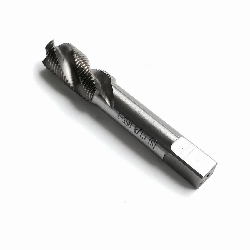 Free Shipping  HSS6542 Made 55 Degree BSP G1/8"-28  Pipe Spiral Flute Machine&Manual Tap for Hand Threading Pipe Inner Threads