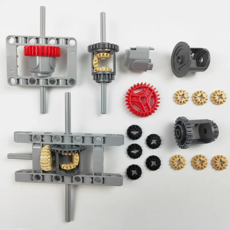 Mechanische Differentieel Gecombineerd Gear Differentieel Doos Bouwstenen Fahrwerk Compatibel Met Lego High-Tech Deel 6573 62821