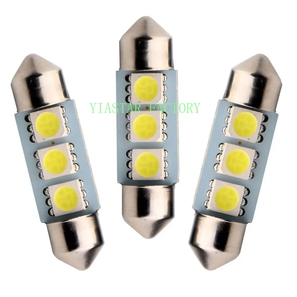 

Free Shipping 200pcs festoon 31mm 36MM 39MM 41MM car led Light 3SMD 5050 LED festoon LED Festoon c5w 3SMD reading led light