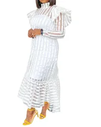 White African Dresses for Women Summer 2021 New African Women Long Sleeve Dress African Clothes Women