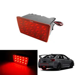 ANGRONG 1x Red Lens LED Rear Fog Lamp Brake Stop Reverse Light For Subaru WRX STi XV Crosstrek Impreza