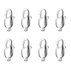 10pcs High Quality Polishing Stainless Steel Lobster Clasps Hooks End Clasps Connectors for Necklace Bracelet Jewelry Findings