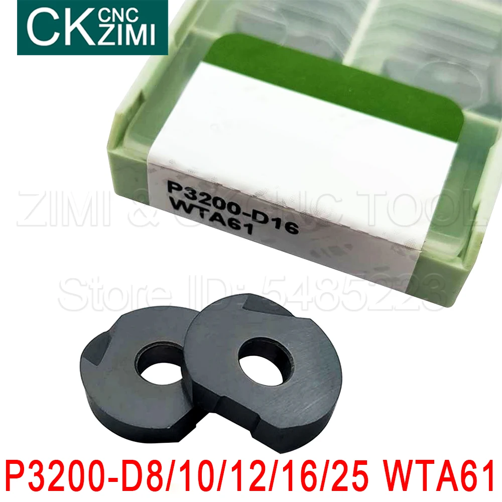 P3200 D8 D10 D12 D16 D20 D25 WTA61 มิลลิ่งแทรกคาร์ไบด์แทรกเครื่องมือ CNC สำเนากลึงแทรกสำหรับ T2139 Face end Mill Holder