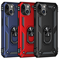 Metal Ring Kickstand Armor Shockproof Case For iPhone 15 14 12 11 13 Mini X Max Pro XR SE 7 8 Plus TPU Holder Cover Coque