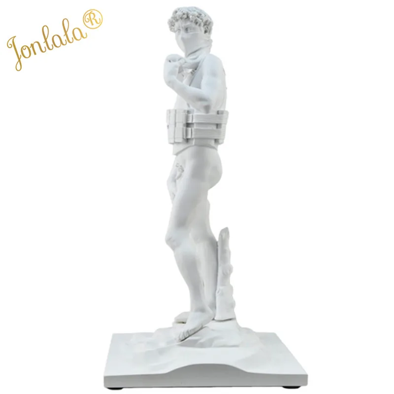 

Modern Art Banksy Suicide David Statue, Creative Resin Art & Craft Character Sculpture, Street Abstract Art, Home Decoration