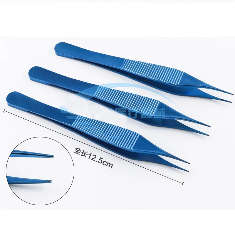 Adson tissue singer Ophthalmic tweezers Tooth tips/ teeth Titanium Eye Surgical instrument