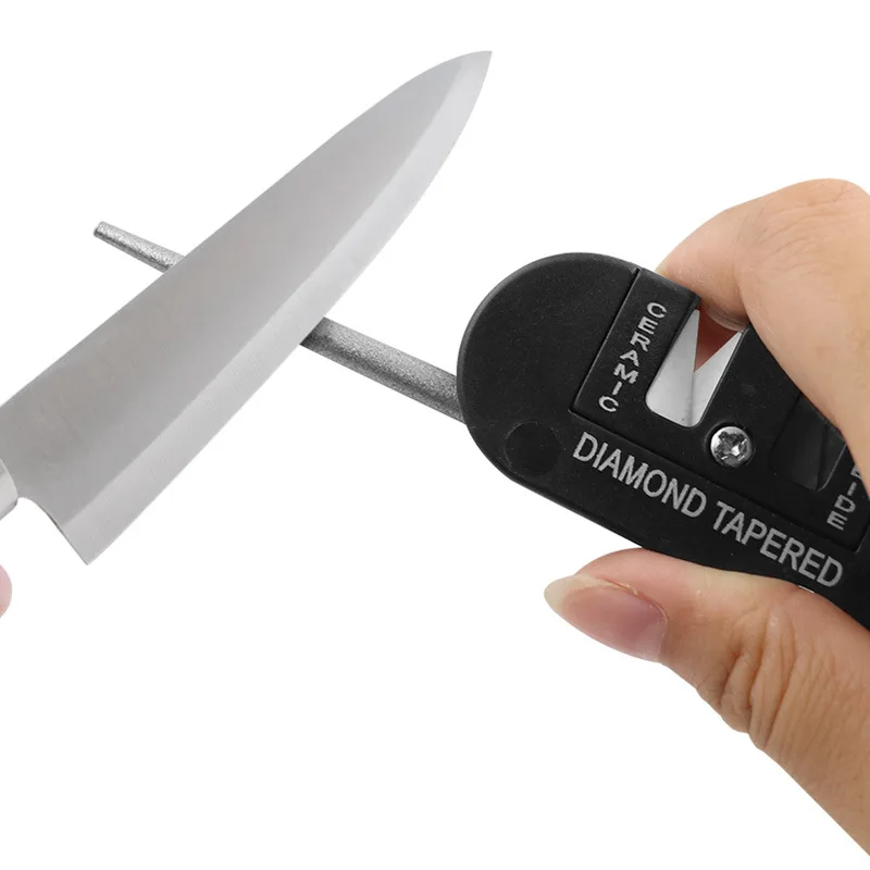1Pcs Diamant Slijper Tool Messenslijper Wolframstaal Vaste Hoek Grinder Outdoor Draagbare Diamond Tapered Gereedschap