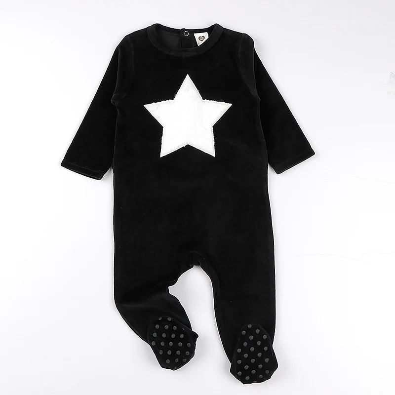 Baby romper pyjamas kids clothes long sleeves children clothing heart star baby overall children boy girl clothes footies romper