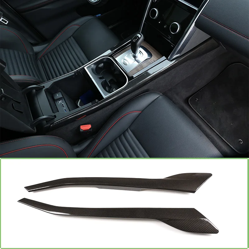 

For Land Rover Discovery Sport 2020 ABS Carbon Fiber Car Center Console Side Decorative Strip Stickers Car Interior Accessories