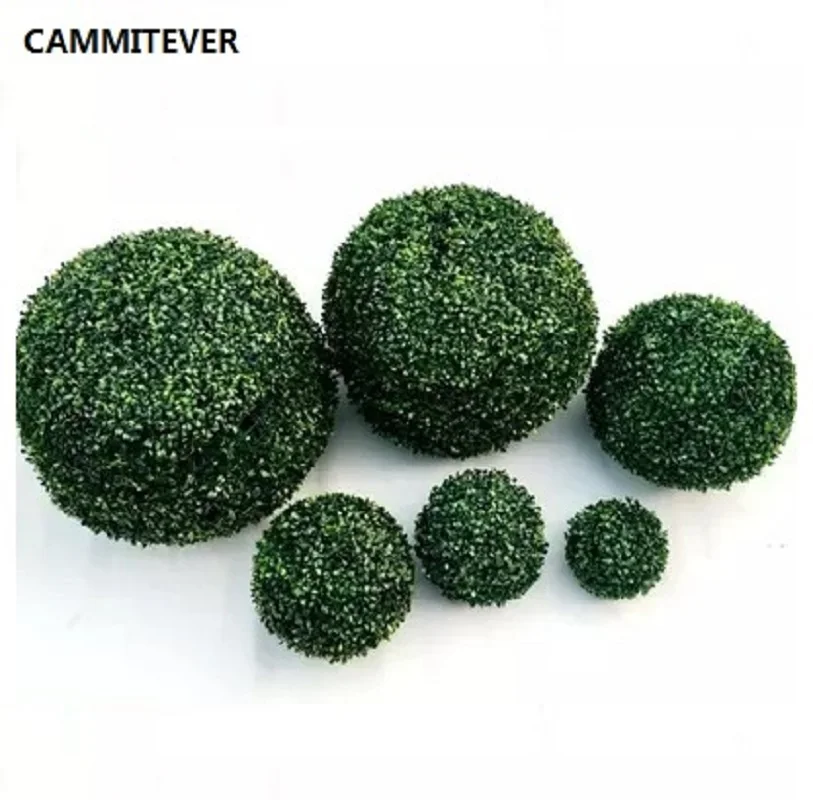 

CAMMITEVER Grass Bonsai Artificial Topiary 12/18/23/28/35cm Green Simulation Ball Shop Mall Supplies Indoor Outdoor Decoration