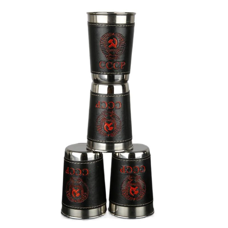 1/2oz Outdoor portable Stainless Steel Cups with case Shots Set Mini Glasses For beer Wine whisky voldka Hiking Camping Water