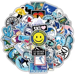 10/50pcs Skiing Sticker Winter Outdoor Sport Graffiti Cartoon Stickers for Snowboard Skateboard Helmet Car Laptop Suitcase