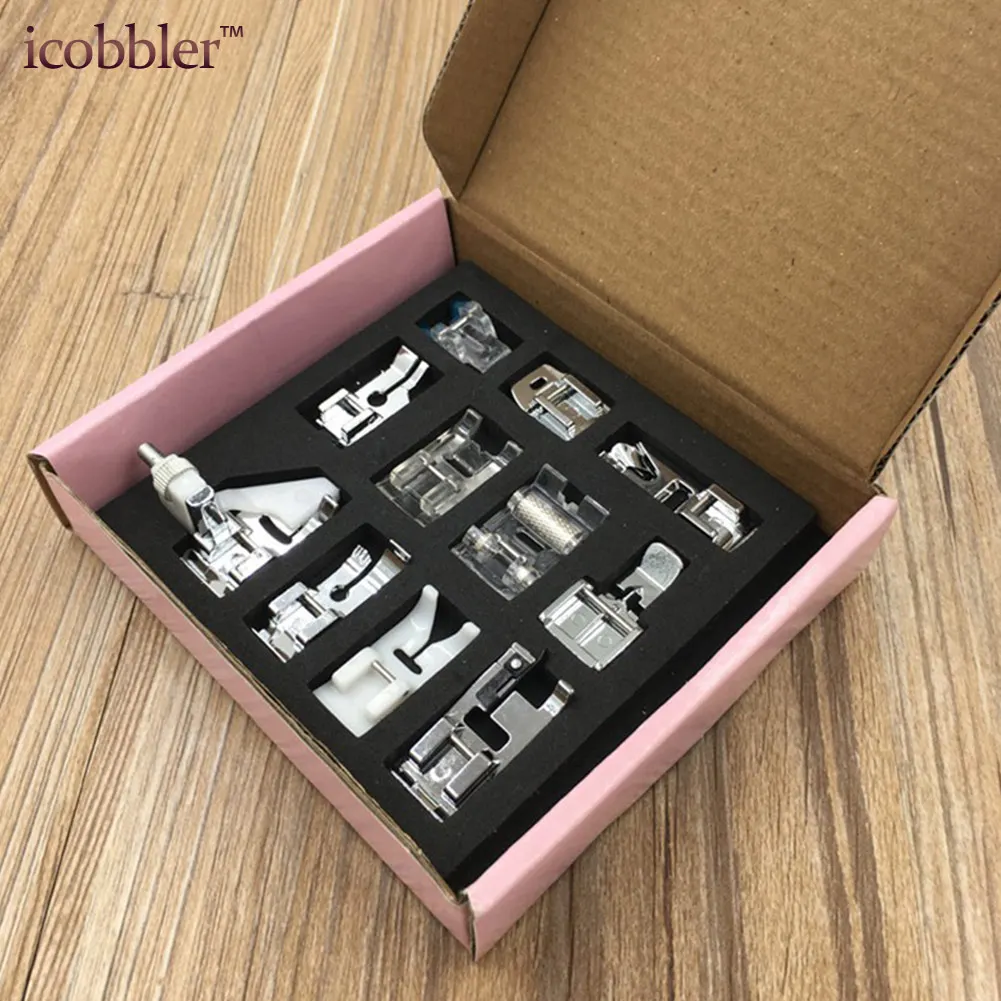 11 Pcs/Set Stitch Catcher Applique Universal Foot Zipper Sewing Home Sewing Machine Accessories Presser Foot Leather Pads Blind