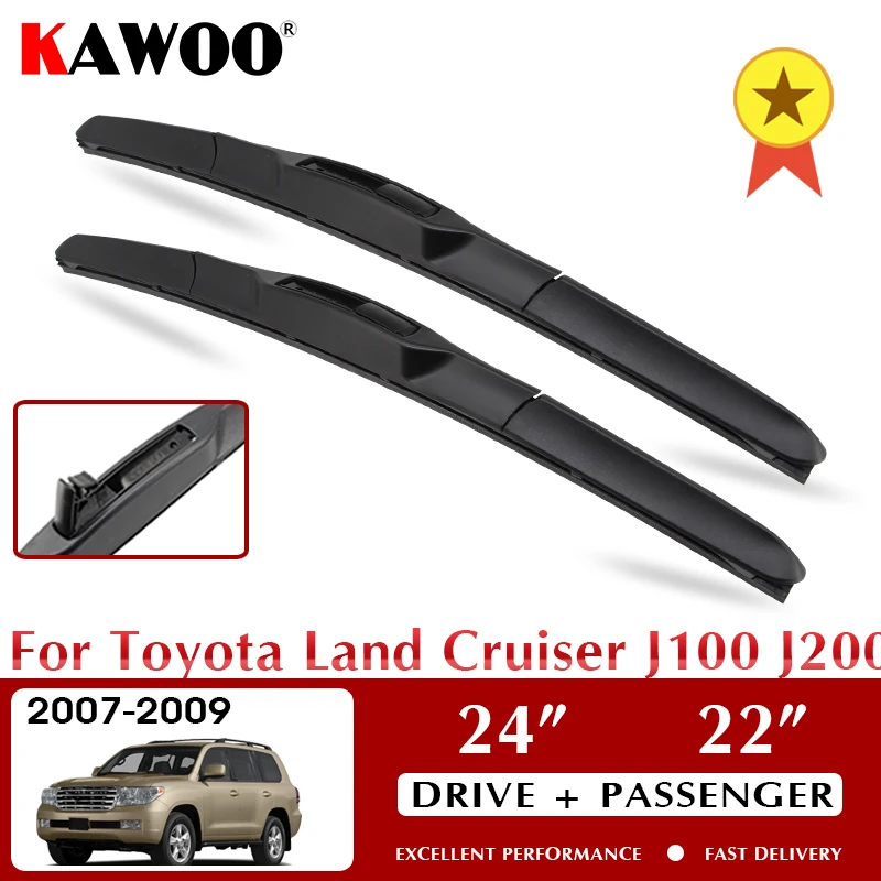 

Wiper Car Wiper Blade 24"+22" For Toyota Land Cruiser J100 J200 2007-2009 Windshield Windscreen Front Window Accessories LHD RHD