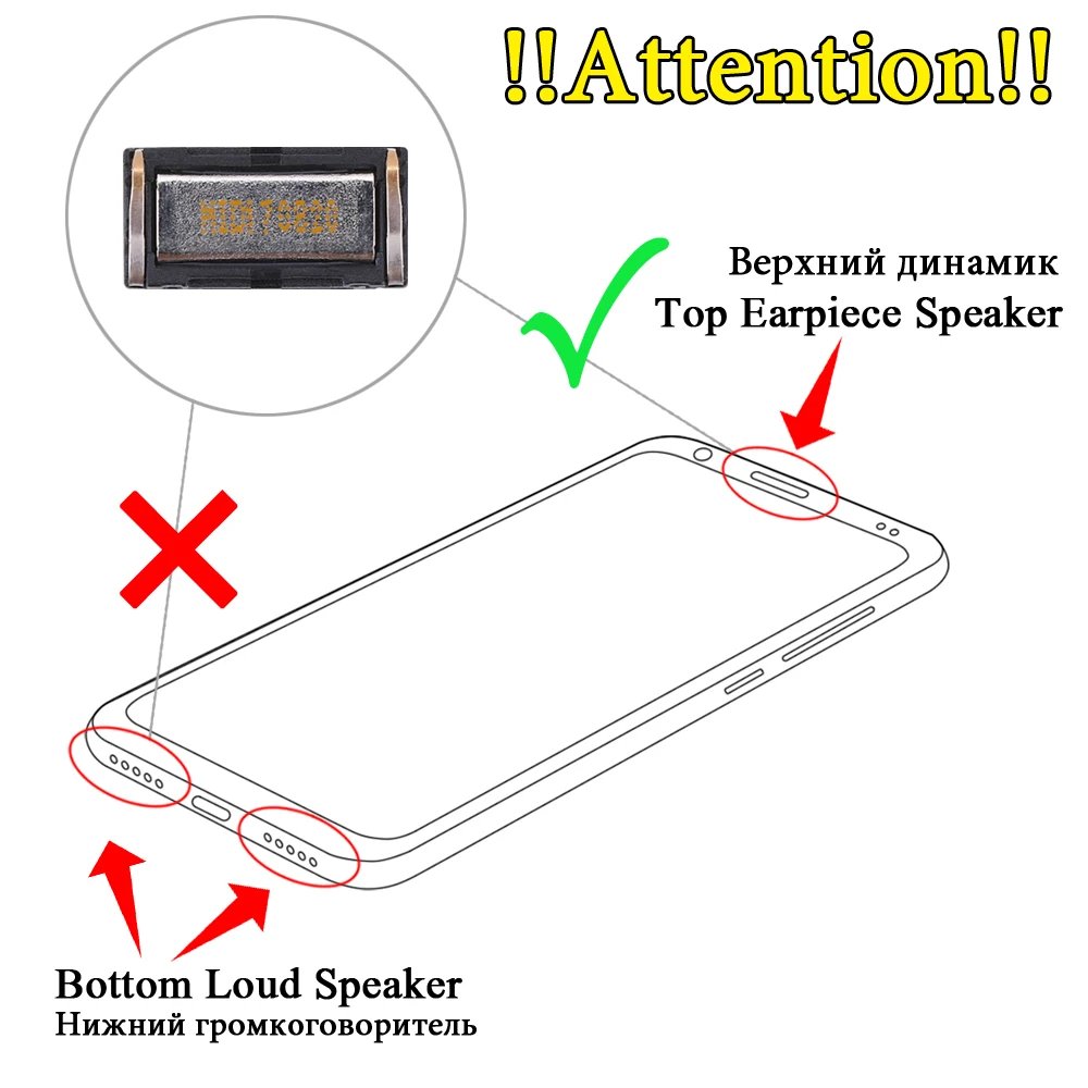 Ricevitore auricolare parti di riparazione dell'altoparlante dell'orecchio superiore anteriore per Motorola Moto G8 G7 G6 G5 G5S G4 Plus Play Power Lite