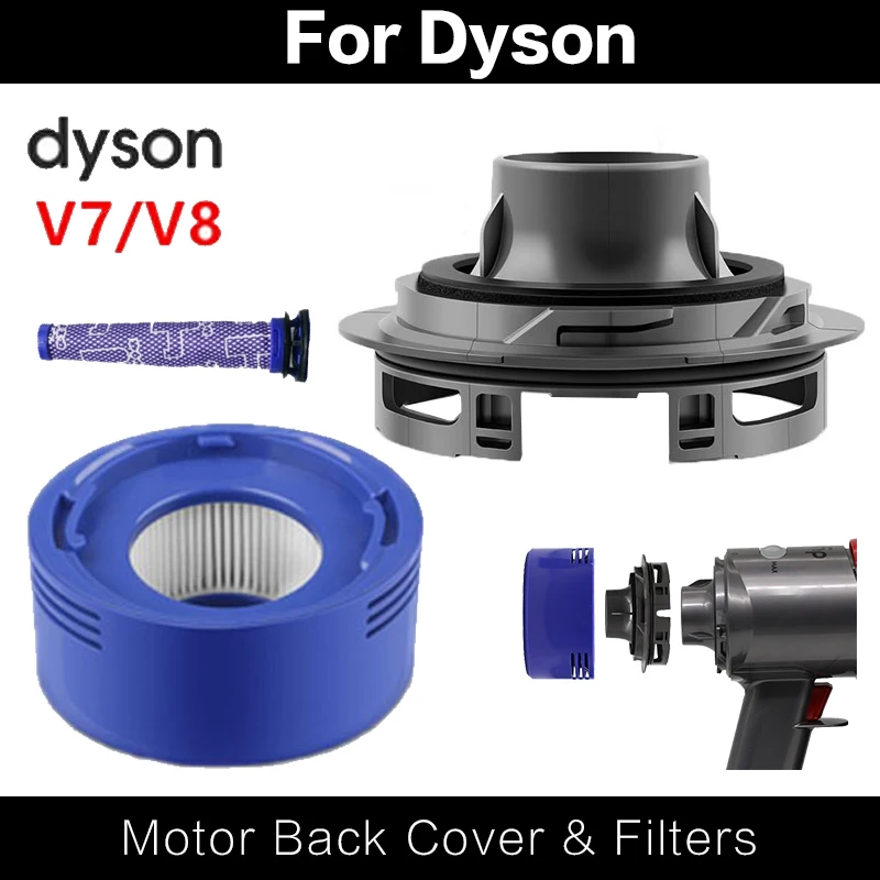 Motor Back Cover Post Filter Replacement Parts for Dyson V7 V8 Trigger Cordless Vacuum Cleaner Accessories Spare Parts