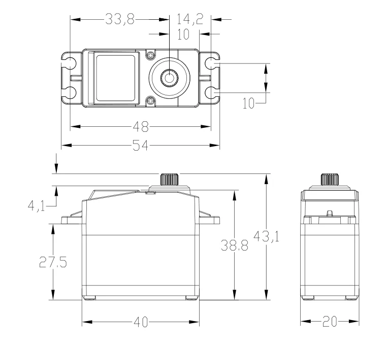 15.8kg.cm@7.2V  57.5g Metal Gear Digital Servo  Coreless Motor OCS-D151