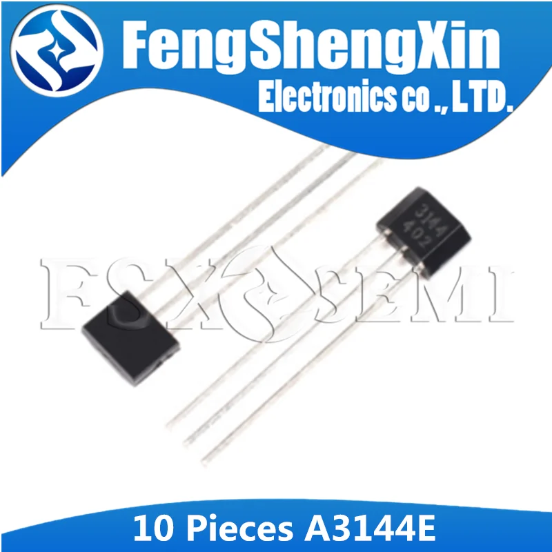 10pcs/lot  A3144 A3144E A3144EUA OH3144E 44E 3144 TO-92S Hall Effect Sensor