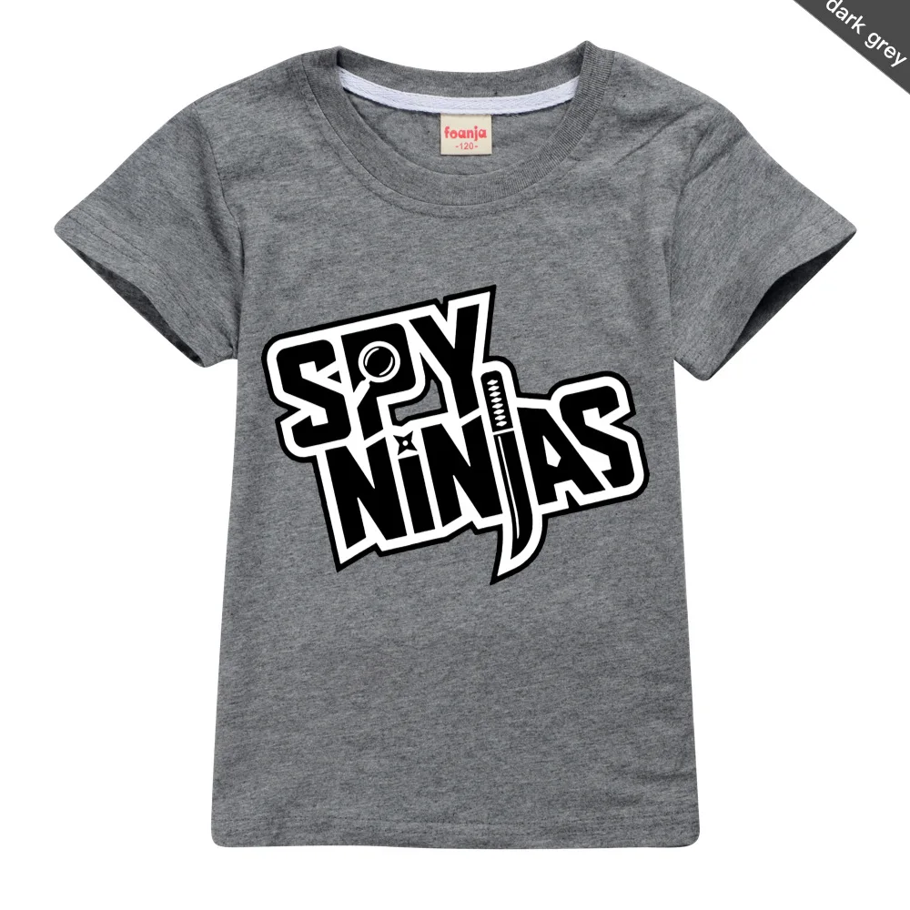 Summer Kids cosplay SPY NINJA Top Short Sleeve T-shirt Cotton Tshirts Girls Clothes For Boys Tee costumes kawaii christmas shirt