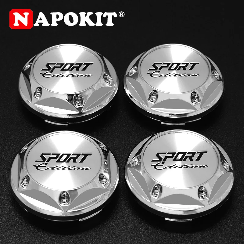 

4pcs 68mm with Metal Aluminum SPORT Edition Logo Car Wheel Center Hub Cap Rim Refit Creative Badge Decoration Hubcap Dust Cover