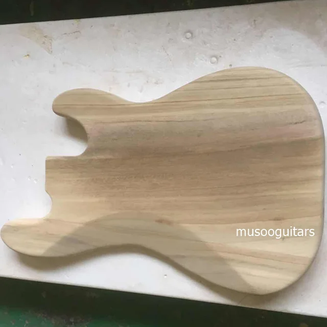 Electric unfinish body with paulownia wood