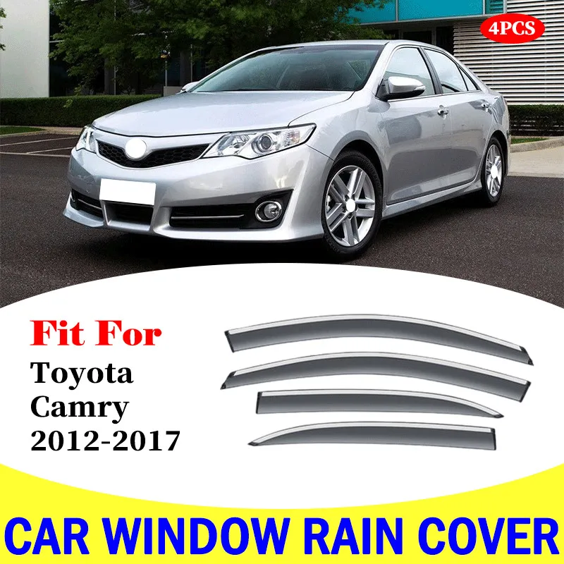 

Window Sun Rain Visor Wind Deflectors Guard Shield Weathershields awning cover car accessories For Toyota Camry 2012-2017