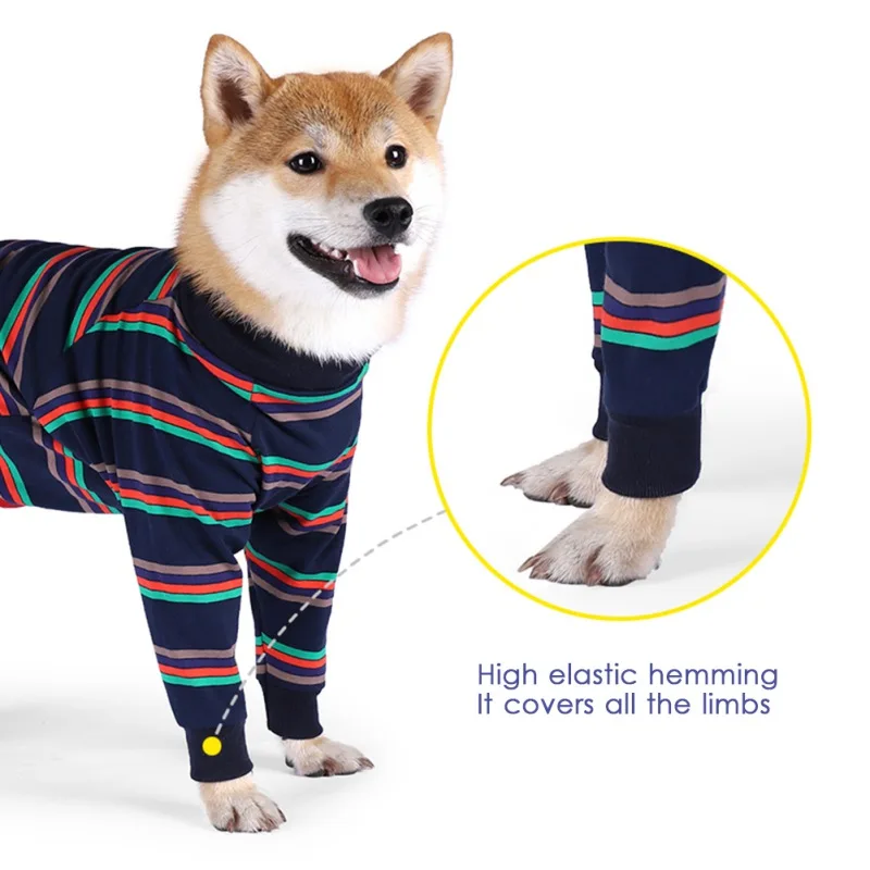 Four Feet Dog Lightweight Pajamas Pure Dog Jumpsuits 4 Legs Dog Clothes Onesies T-Shirt PJS Puppy Pets Costume For Large Dogs