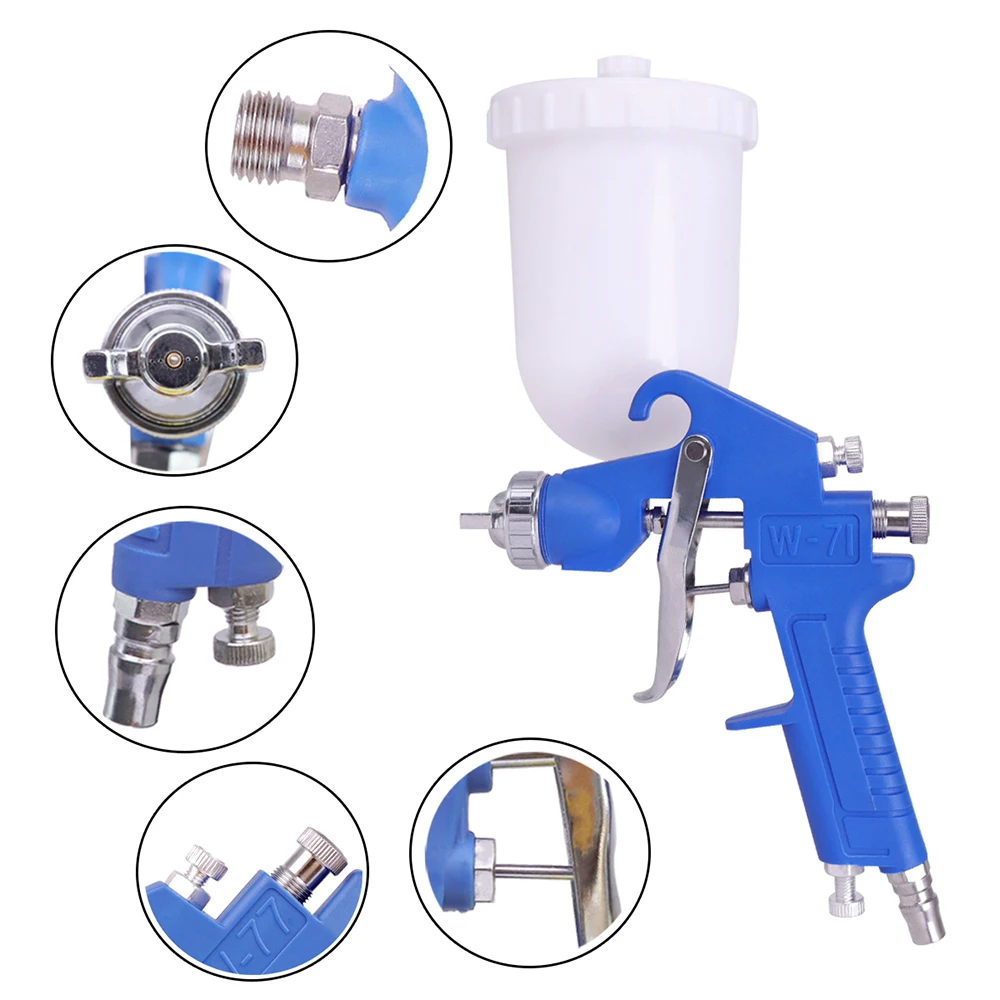 Spray Guns W-71 Pneumatic Paint Spray Gun Tool 1.5mm Painting Cars Aerograph Tool HVLP Spray Gun