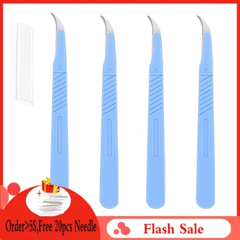 1/2/4Pcs Sewing Seam Rippers Plastic Handle Seam Stitch Ripper Unpicker Thread Cutter for Sewing Craftin Needlework Sewing Tool