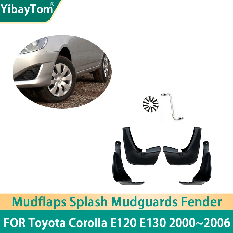 4 pieces Front & Rear Mudflaps Splash Mud Guard Mud Flap Mudguards Fender For Toyota Corolla E120 E130 2000~2006 Accessories