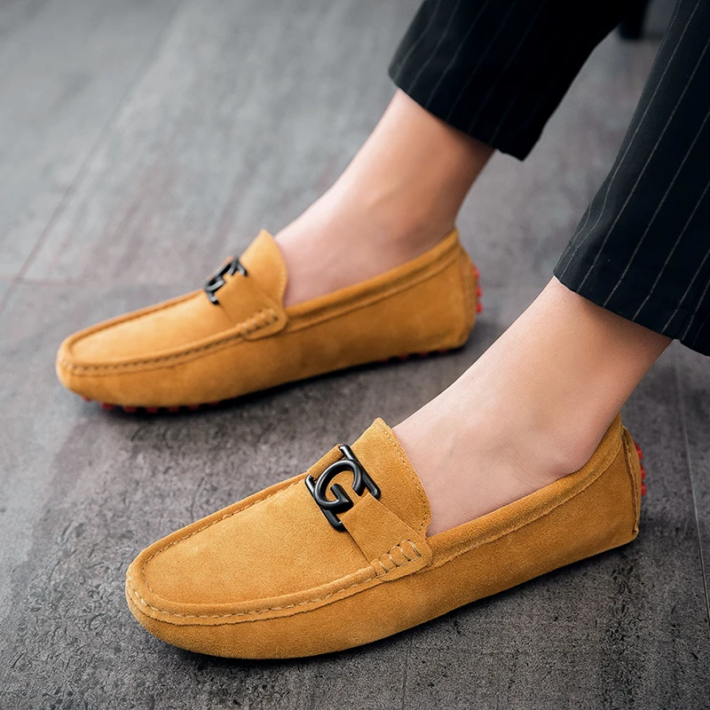 

Mens Loafers Leather Luxury Designer Spring Summer Moccasins Men Loafer Suede Casual Shoes Men Flats Lightweight Driving Shoes