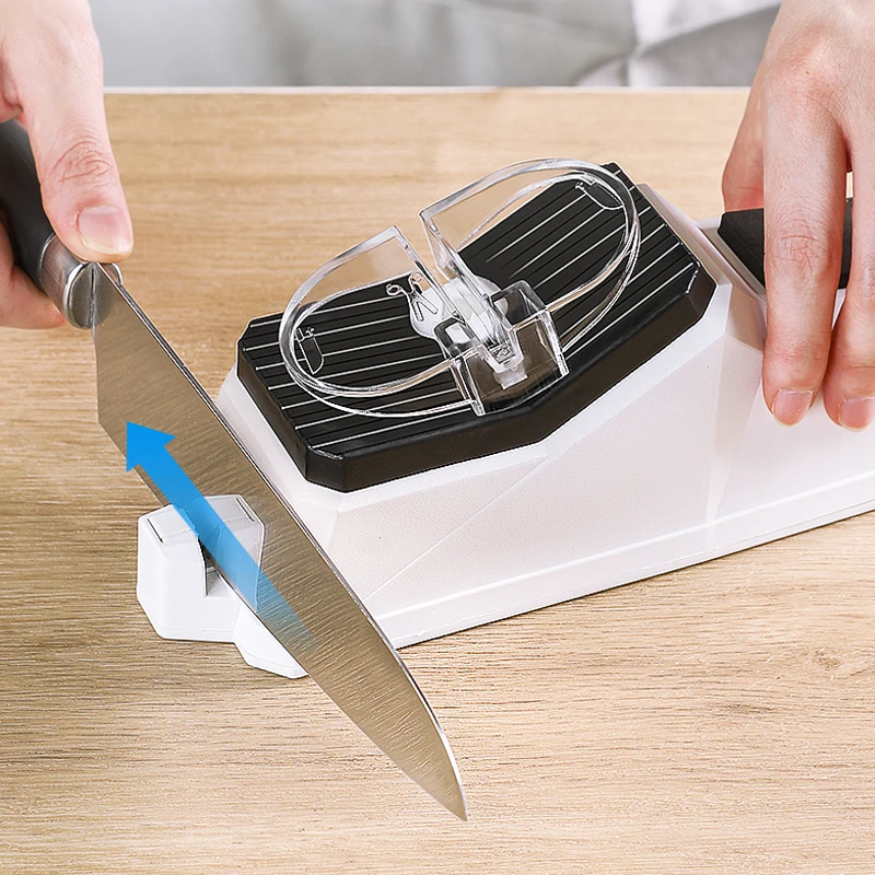2021 New White Electric Knife Sharpener USB Recharge Kitchen Tools Kitchen Knife Scissors Chefs Knife Specialty Knife Sharpener