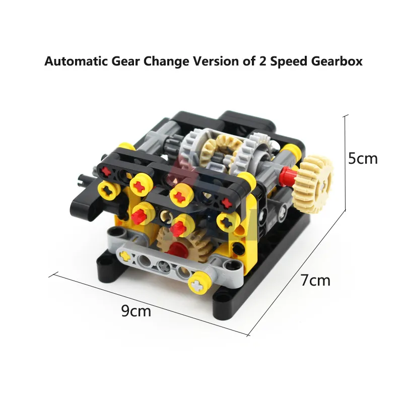 MOC High-Tech เปลี่ยนเกียร์รุ่น2 Speed ชุด Building Blocks อิฐเข้ากันได้กับ PF ชุด DIY ของเล่น