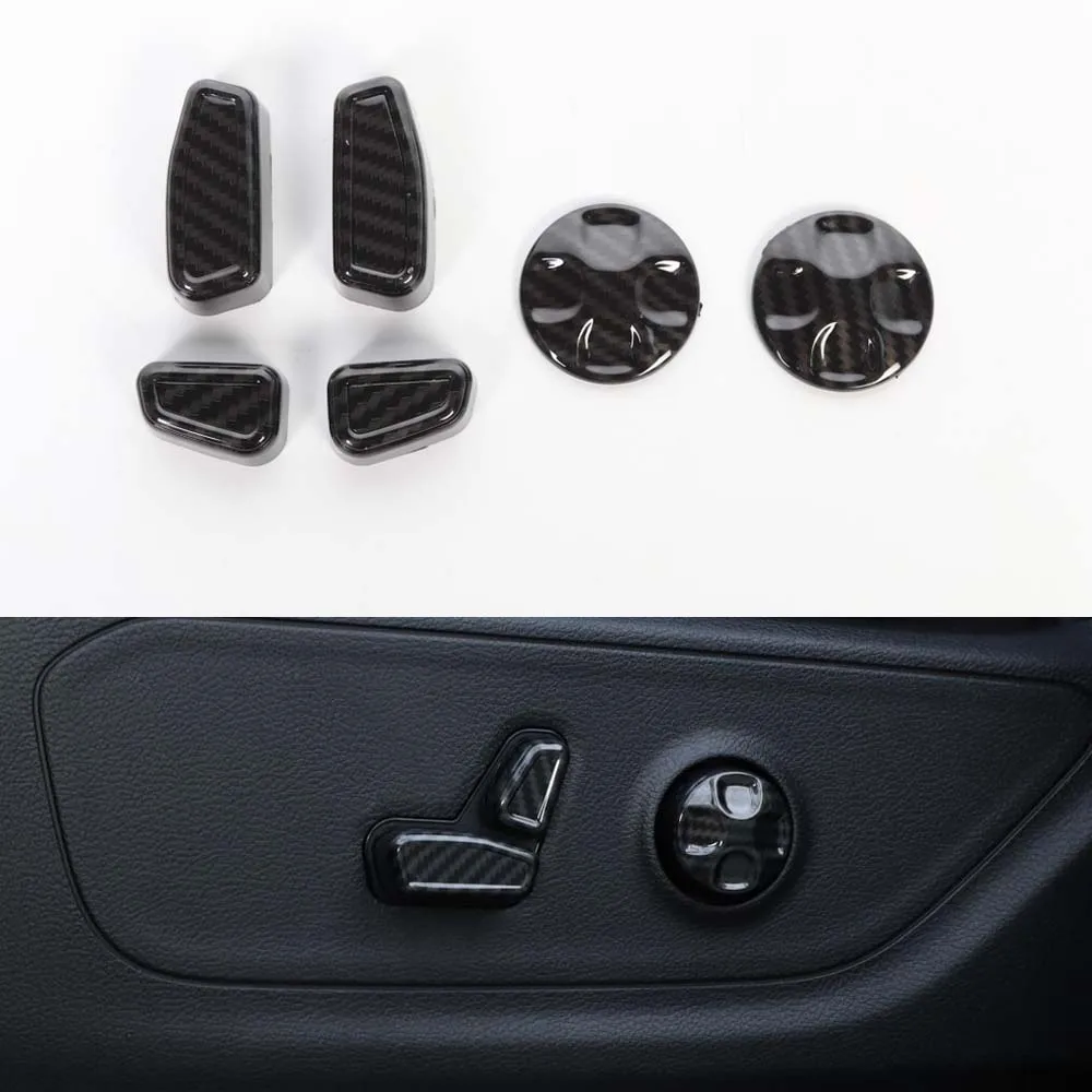 

6pcs/set Car Seat Electric Adjust Switch Button Cover Styling For Dodge Ram 2010 Up