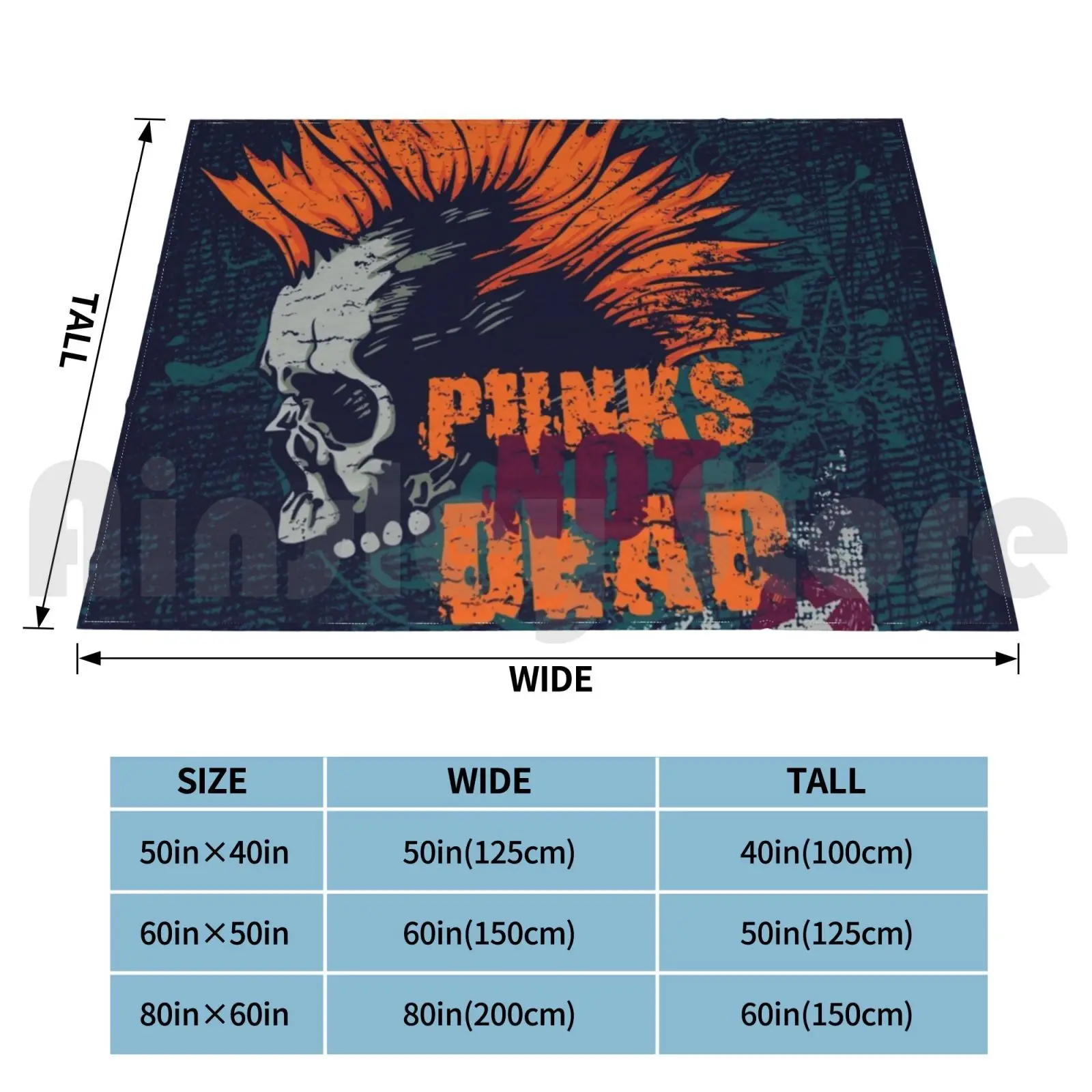 Punk Not Dead Blanket Super Soft Warm Light Thin Anarchy Background Bill Board Company Cover Dead Effect Fashion Festival