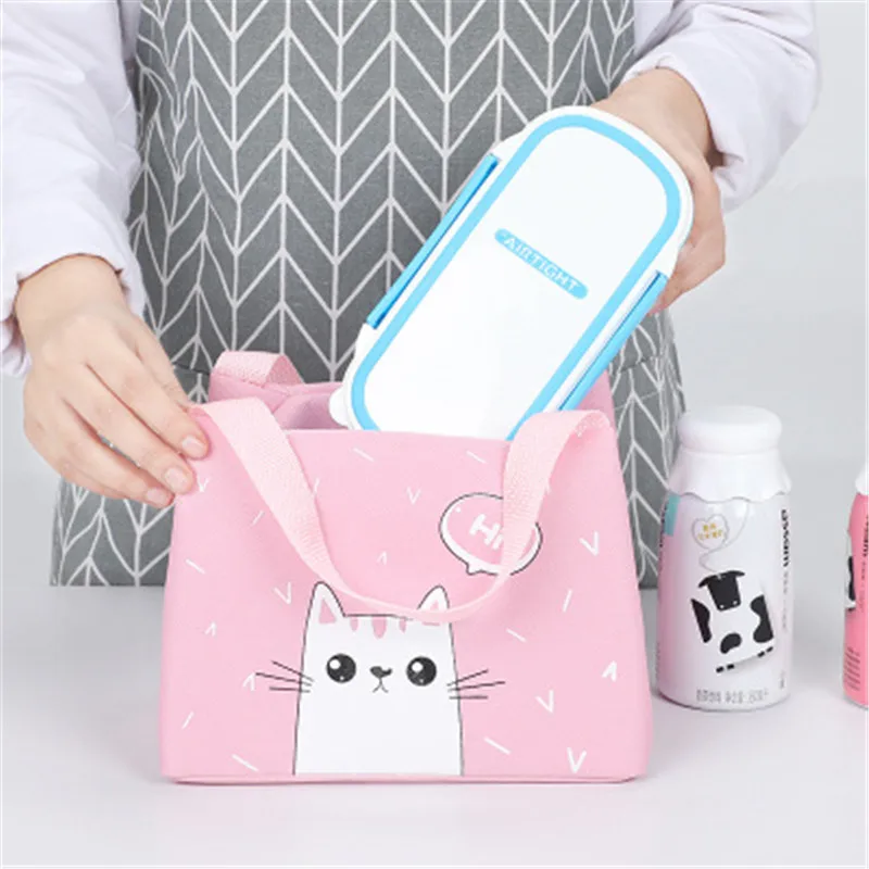 Portable Insulated Thermal Food Picnic Lunch Bag Box Tote Cartoon Tote Food Fresh Cooler Bags Pouch For Women Girl Kids Children