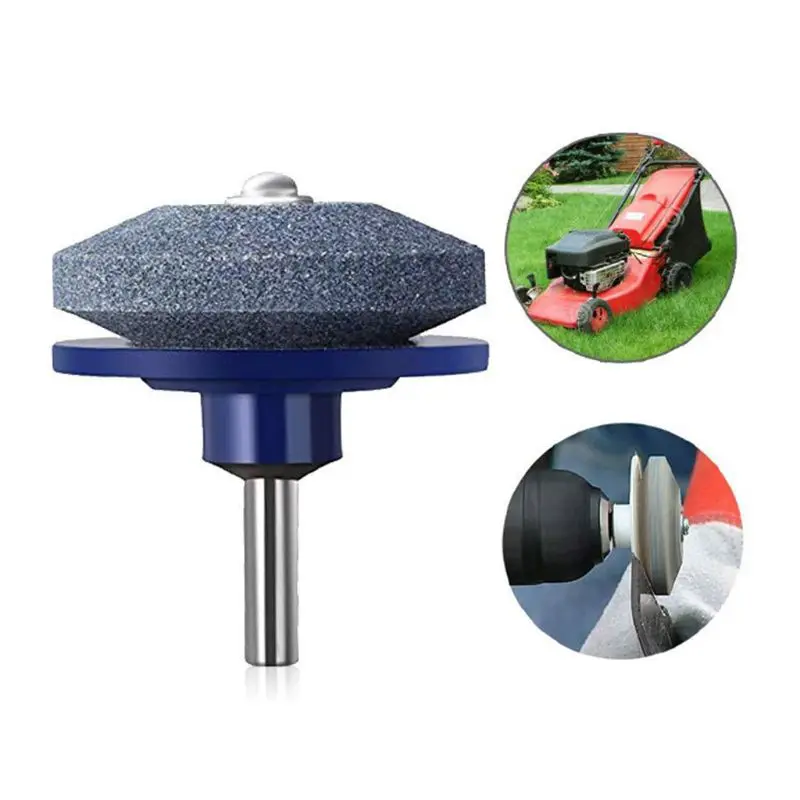 Universal Lawn Mower Blade Lawnmower Sharpener Grinder Wheel Stone Grinding Power Drill Garden Tools