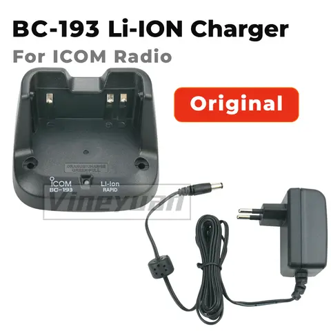 원래 Icom BC-193 BC193 급속 충전기 ICOM IC-V80 IC-F27SR F3001 F3003 F3101D F4002 F3001 T70E 라디오 리튬 이온 충전기