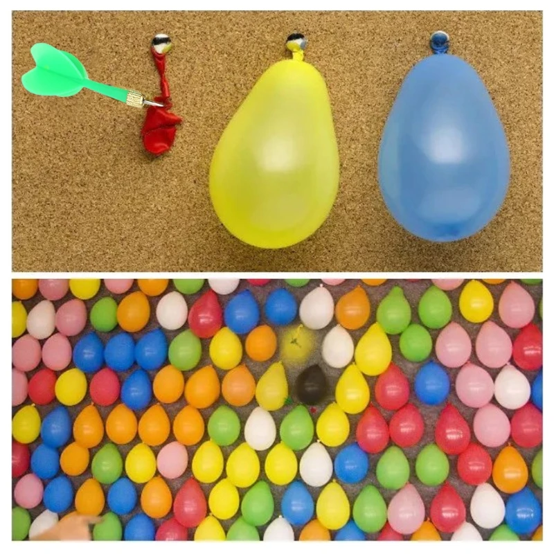 

Carnival Game Darts Balloons Street Balloon Game School Group Games 500Pcs Colorful Decoration Balloons with 12Pcs Darts