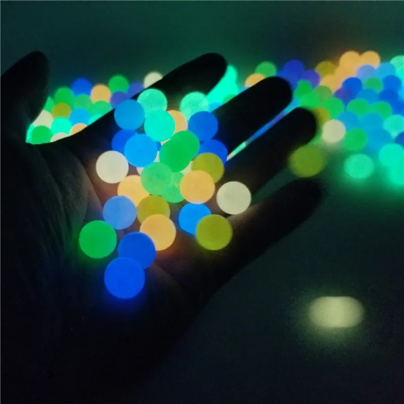 6/8/10/12mm Mixed Glow Acrylic Beads Round Luminous Beads For Jewelry Making Diy Handmade Woman Men Bracelet Necklace