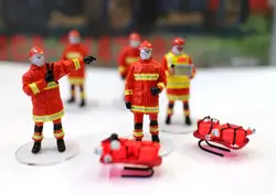 Alerrte-figuras de bombero a escala 1/43, juguetes de exhibición para regalo de colección, novedad