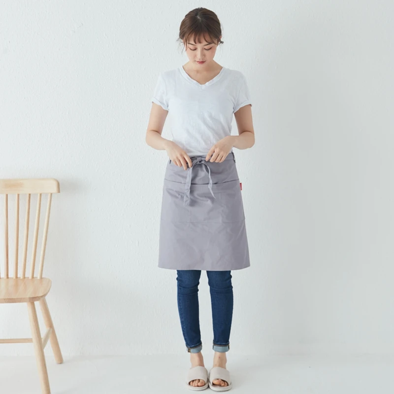 Short apron half-length cafe restaurant beauty waiter haircut home cleaning apron aprons for woman