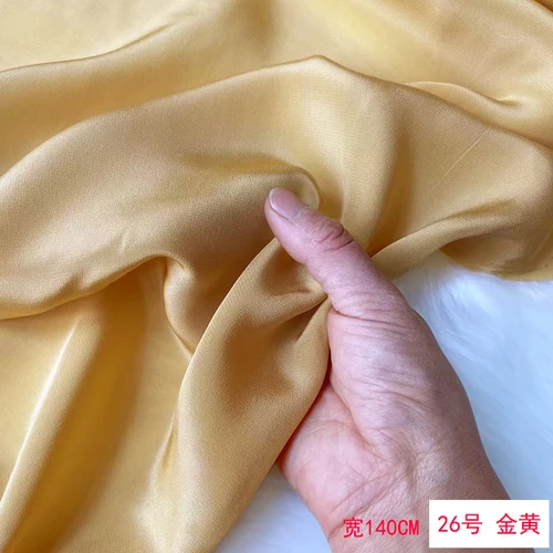 100% Silk Crepe De Chine Silk Fabric Dress Shirt Pajamas Wide Leg Pants Solid Color Clothing 140cm Wide 16mm Vacation