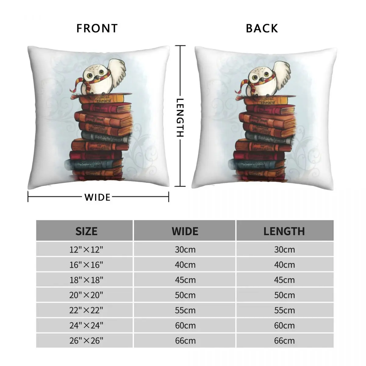 Hedwig Pillowcase Polyester Linen Velvet Printed Zip Decor Bed Cushion Case