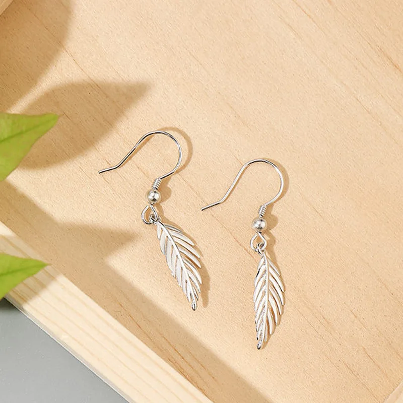 Drop Earrings Leaf Pendant For Women Hooks Korean Fashion Temperament Simple Punk New Trend Hot Student Party Jewelry BOYULIGE