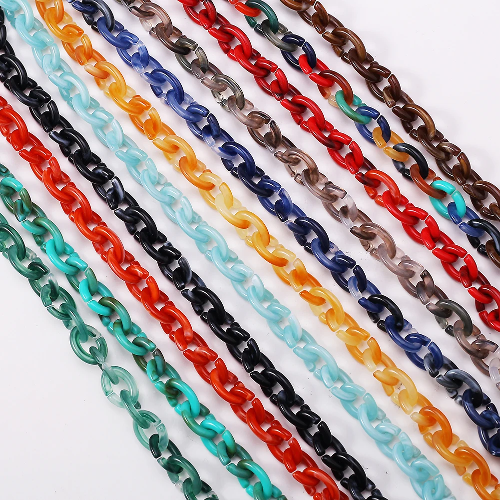 Neue Bunte Acryl Oval Link Gläser Kette Riemen für Frauen 70 cm Hängenden Hals Maske Seil Sonnenbrille Lanyard Schnur Zubehör – Detail 13