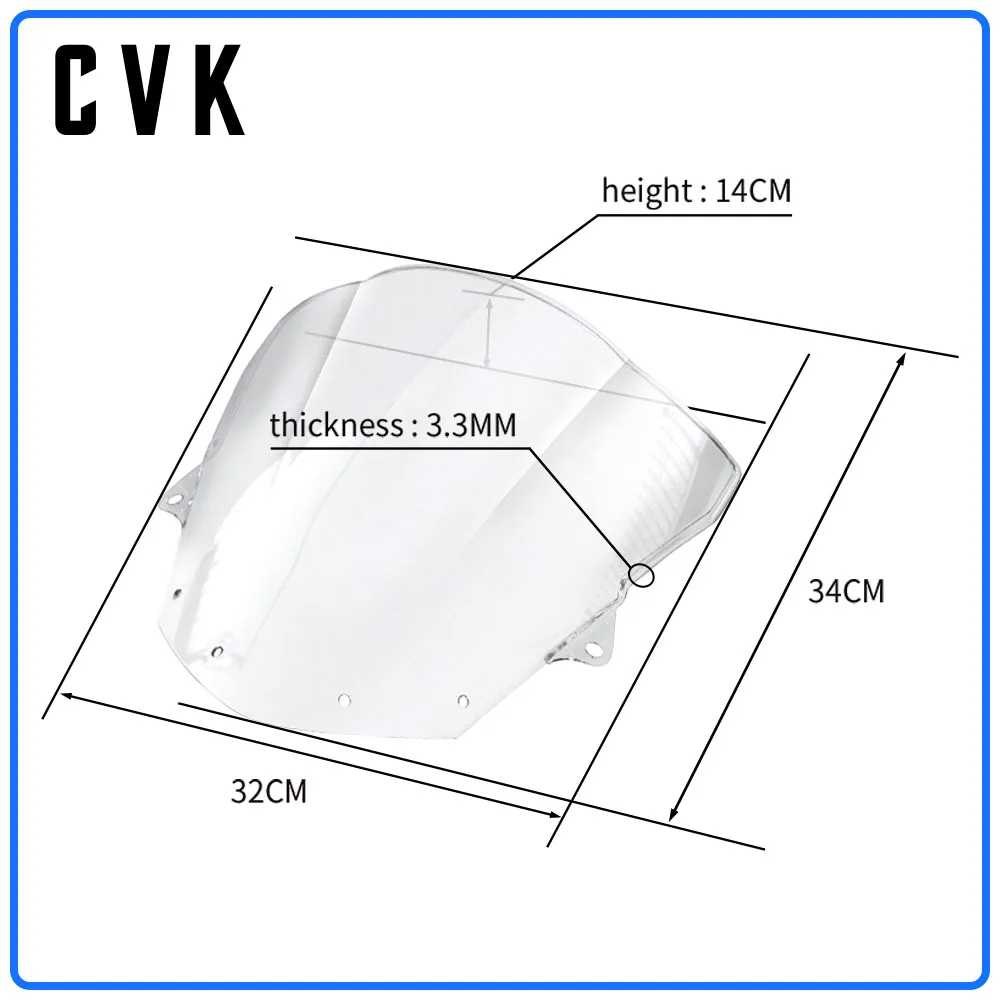 CVK Windshield Windscreen Air Wind Deflector For KAWASAKI ZX6R 2009 2011 2012 2013 2014 2015 2016 ZX10R 2008 2010 ZX 6R 10R