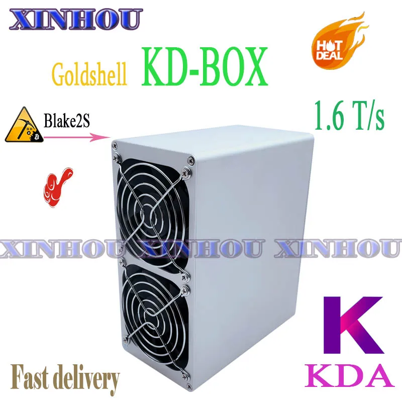 

KDA miner Goldshell KD-BOX 1.6T/s Blake2S ASIC miner better than KD2 KD5 Mini-DOGE CK-BOX LB-BOX Antminer Z9 S9 Innosilicon