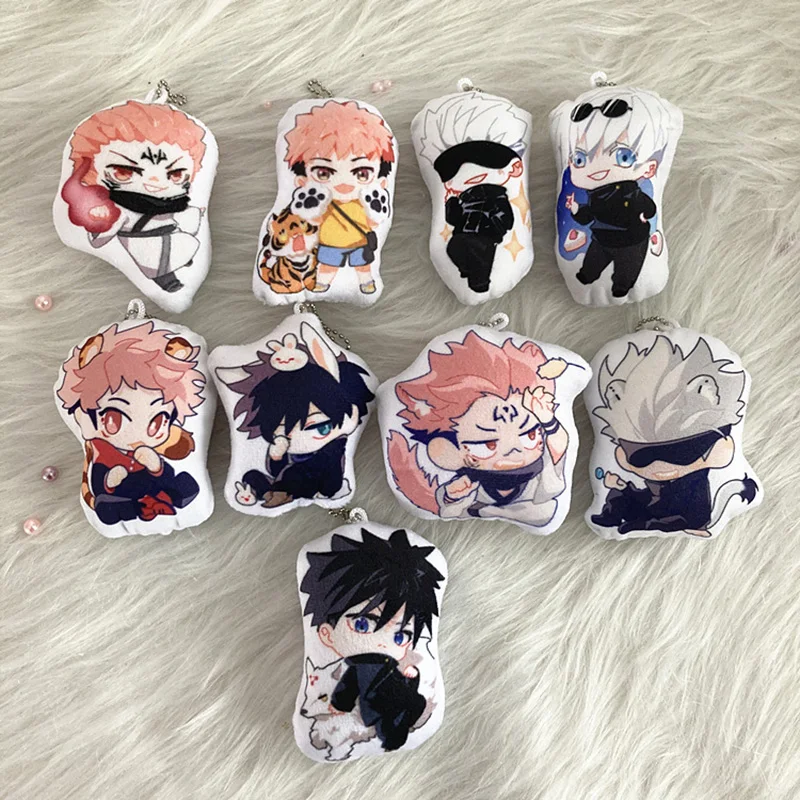 10cm Anime Jujutsu Kaisen Plush Pillow Cute Jujutsu Kaisen Gojo Satoru Doll Toys Jujutsu Kaisen Soft Stuffed Toys